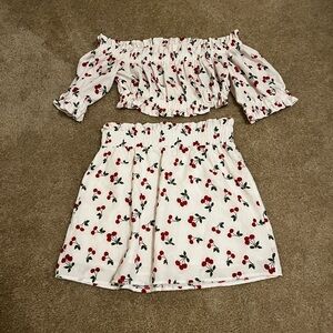 Altar’d state cherry skirt set